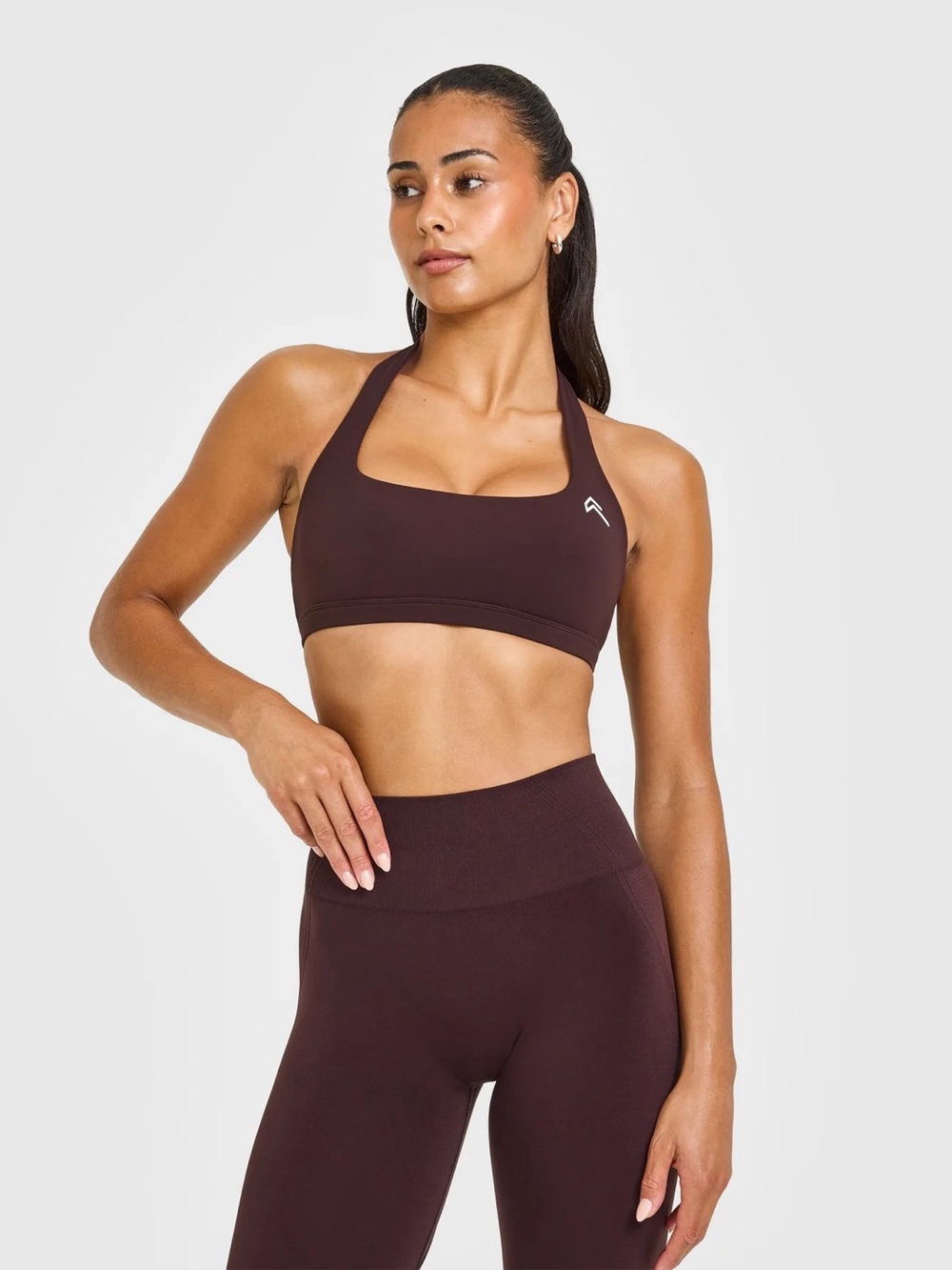 Oner Active EasyLift Halter Bralette - plum brown